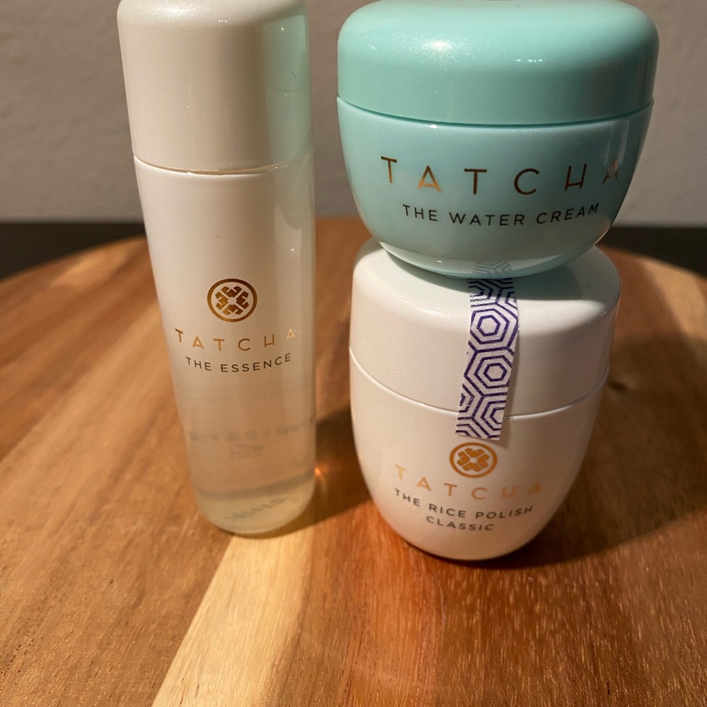 Tatcha Skincare Set - Essence, Water Cream, Rice Polish